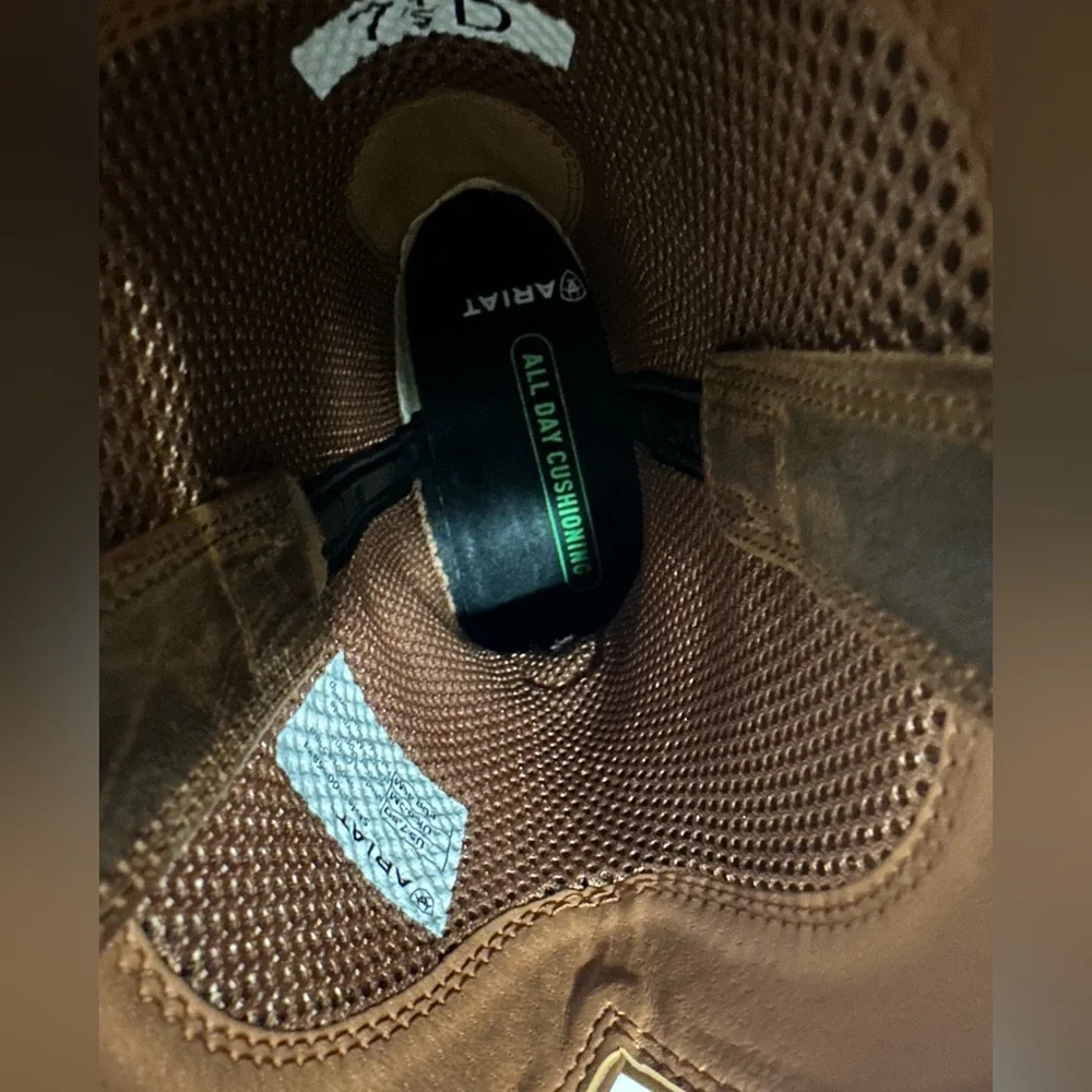 Ariat Men's Brown Sport Stratten Round Toe Cowboy Western Boots - Picture 7 of 10